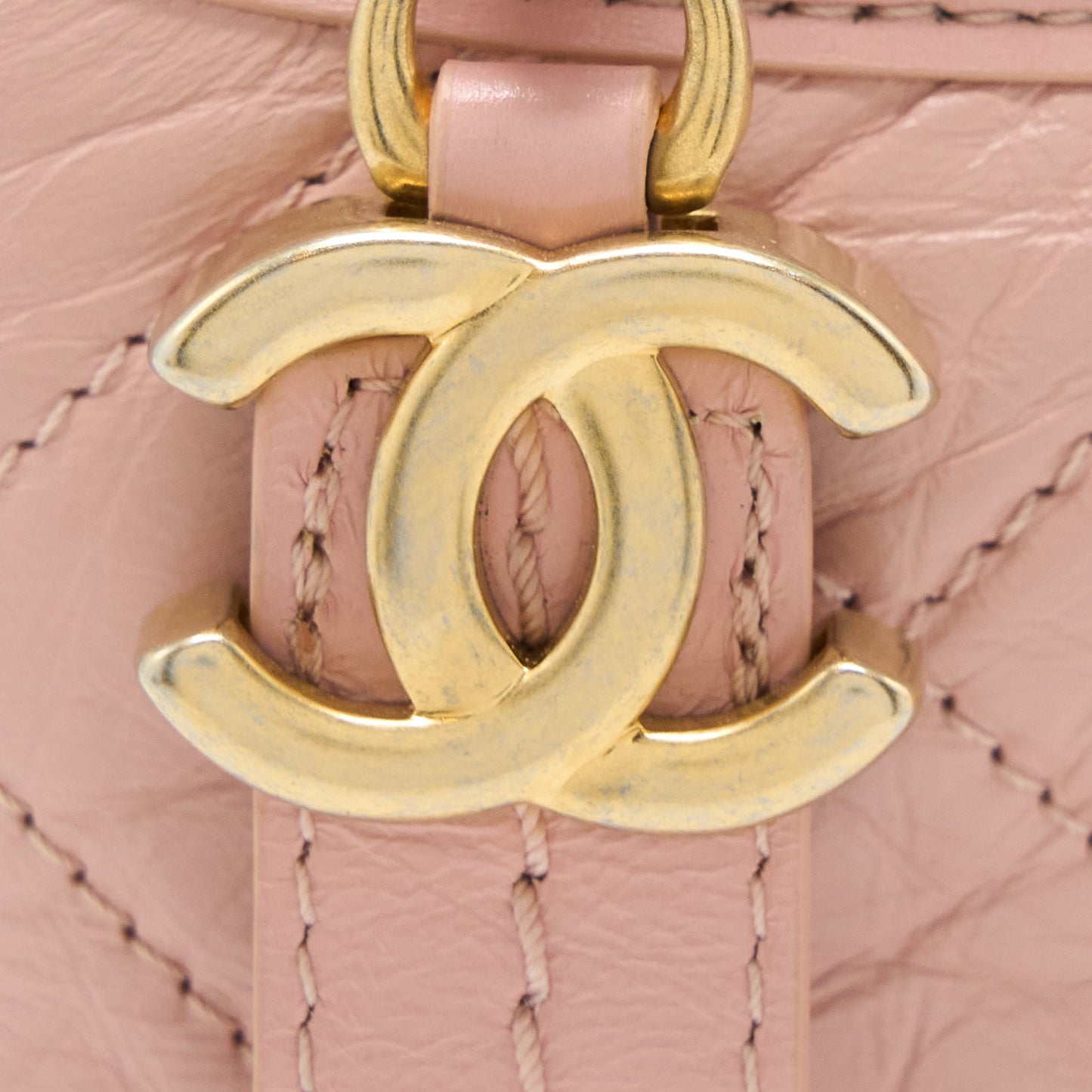 Chanel Small Gabrielle Hobo Bag Calfskin Light Pink Multicolour Hardware