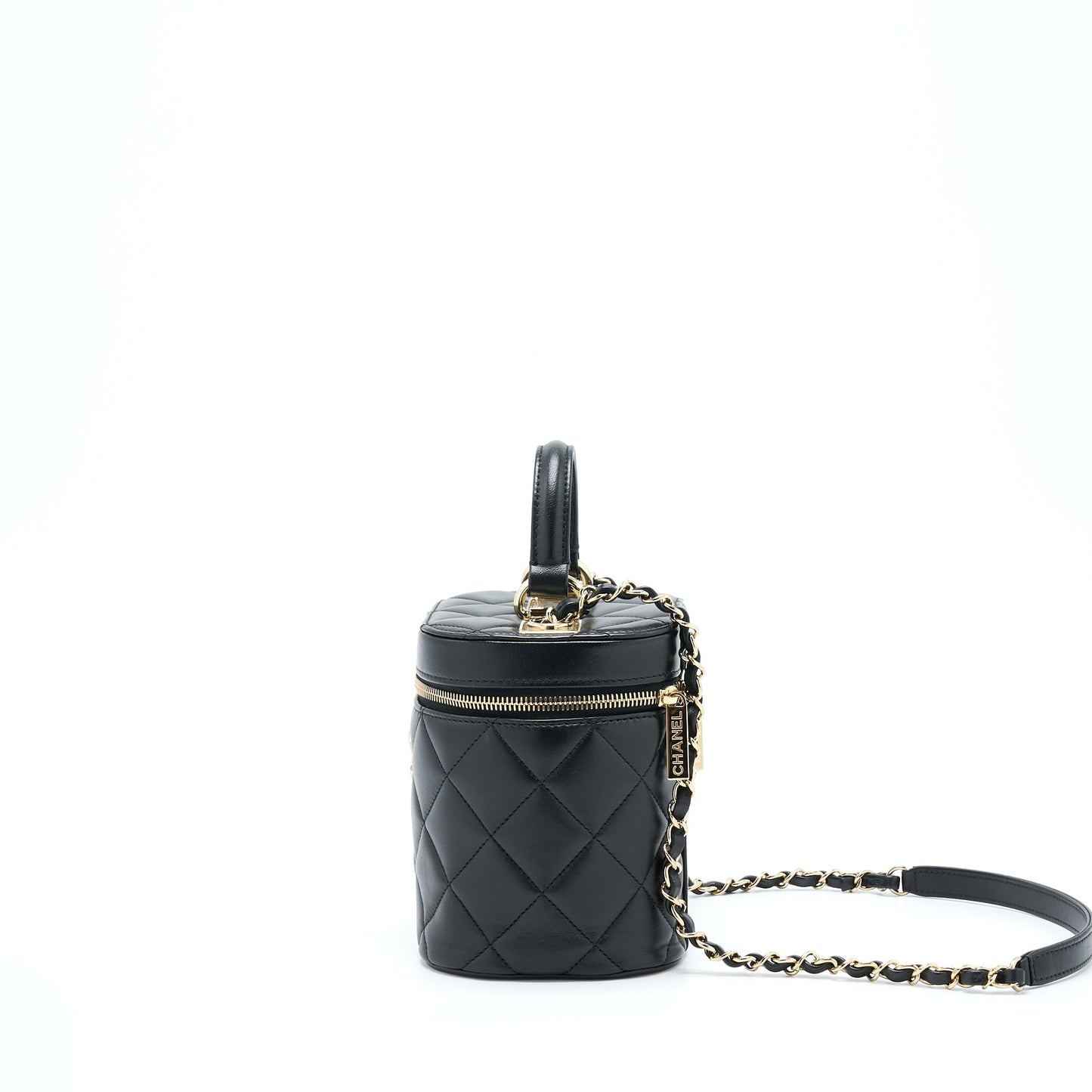 Chanel Trendy Vanity Case Lambskin Black LGHW (Microchip)