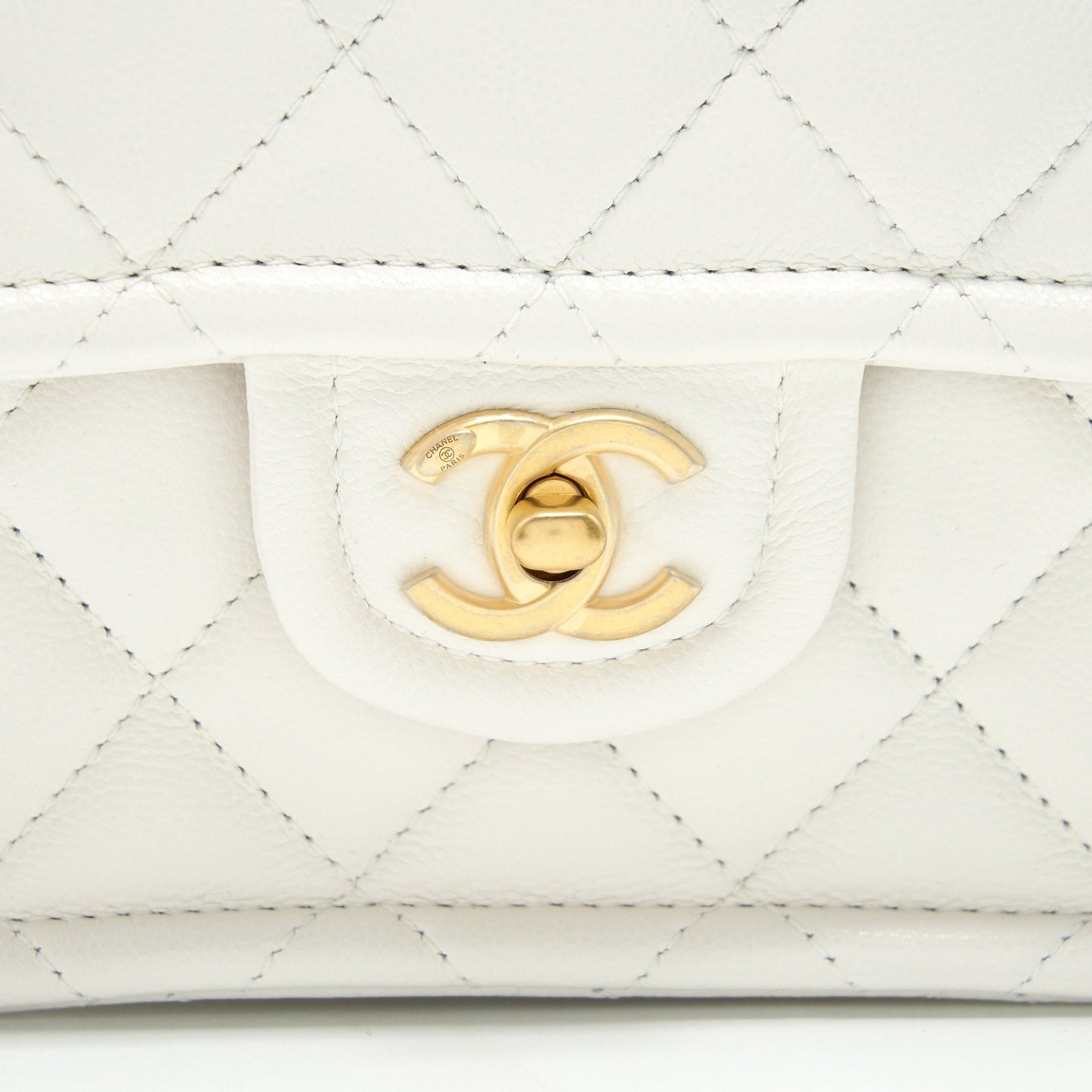 Chanel 2021 Square Flap Cross body White GHW serial 31