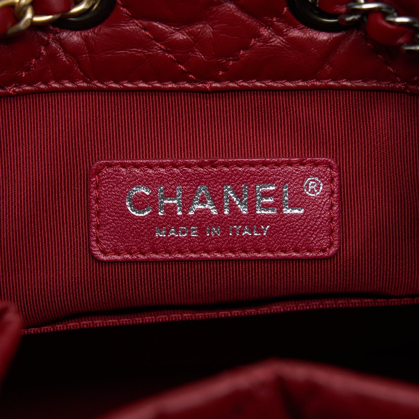 Chanel Small Gabrielle Backpack Aged Calfskin Red With Ruthenium Gold/Sliver Hardware