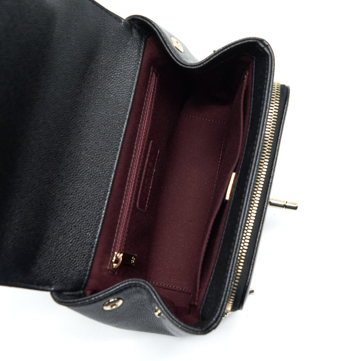Chanel Small Business Affinity Caviar Black LGHW(Microchip)