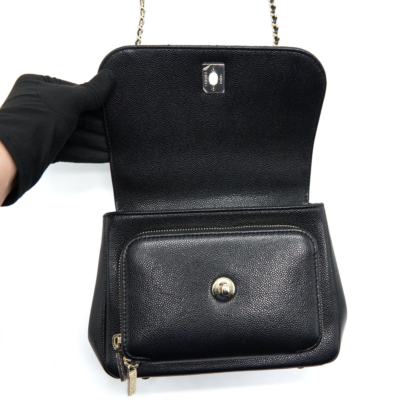 Chanel Small Business Affinity Caviar Black LGHW(Microchip)