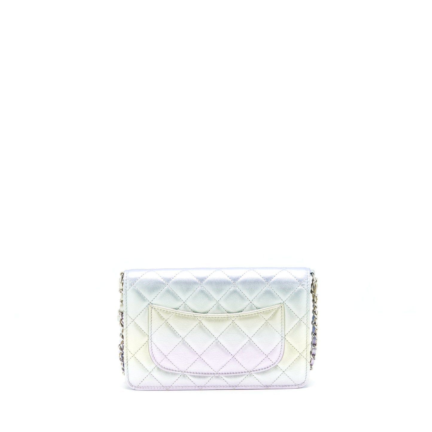 Chanel 21k Wallet On Chain Lambskin Iridescent Multicolour Hardware