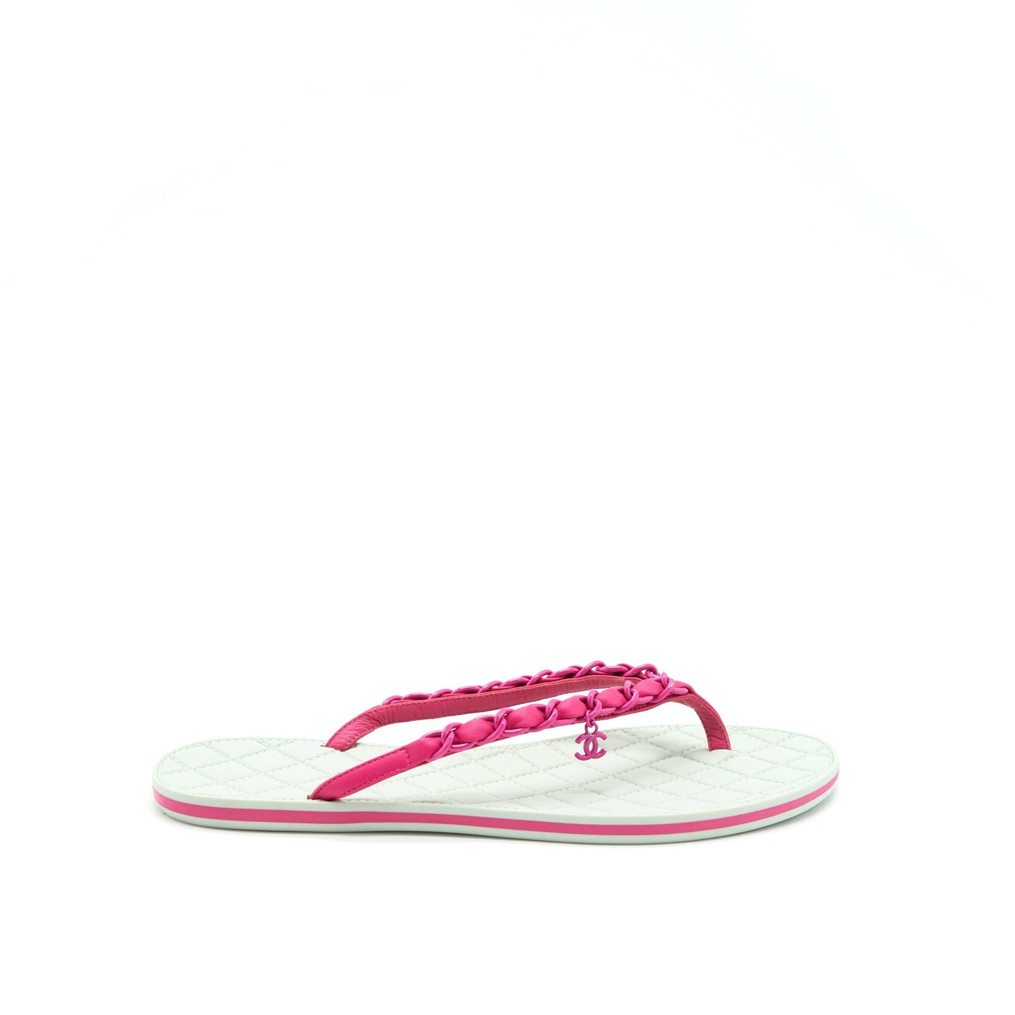 Chanel Size 38.5 Slipper Mint Green/ Pink