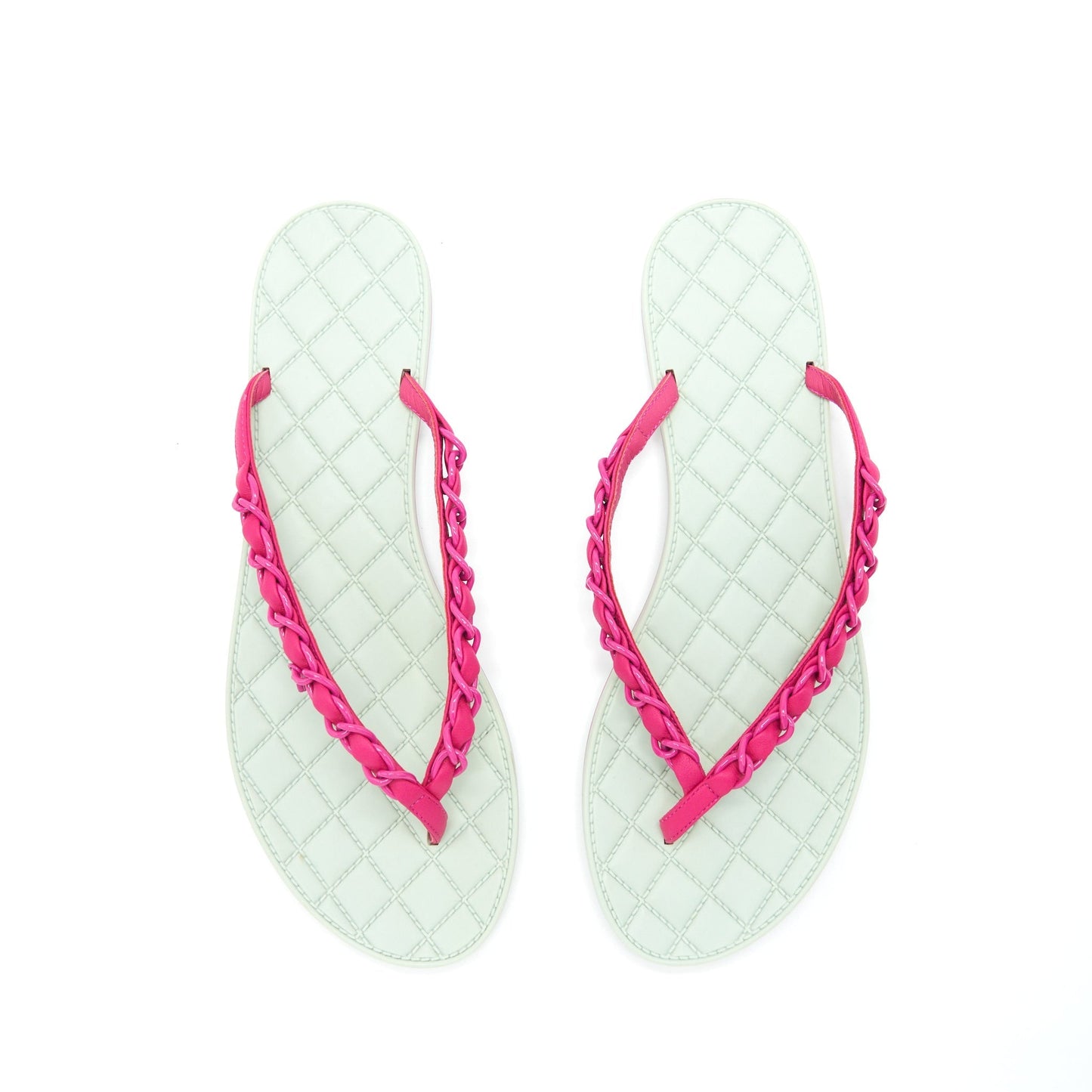 Chanel Size 38.5 Sandals Mint Green/ Pink