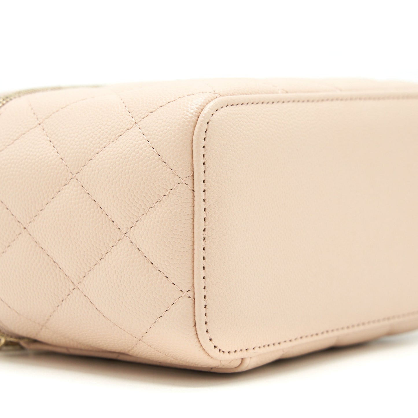 Chanel Long Vanity Case Caviar Nude Pink LGHW