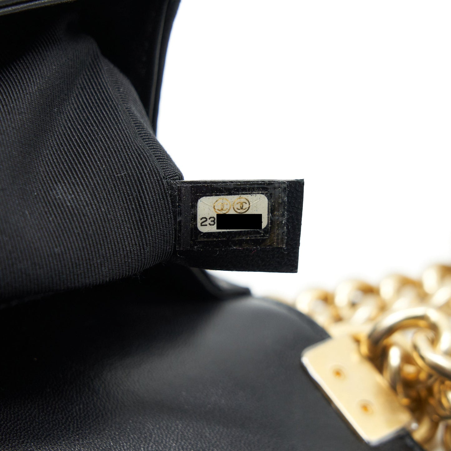 CHANEL TWEED MEDIUM LE BOY CHEVRON BLACK AND WHITE GHW