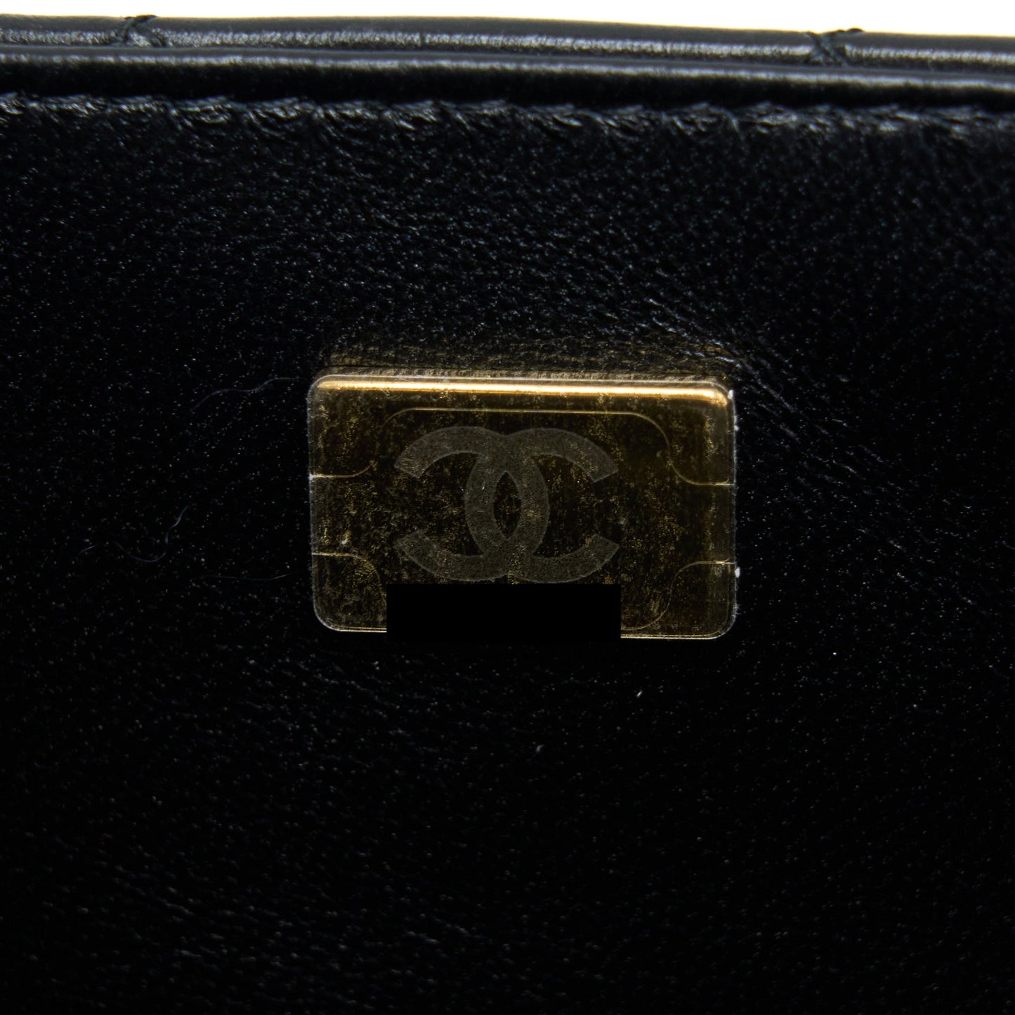 Chanel Mini Rectangular Lambskin Black LGHW(Microchip)