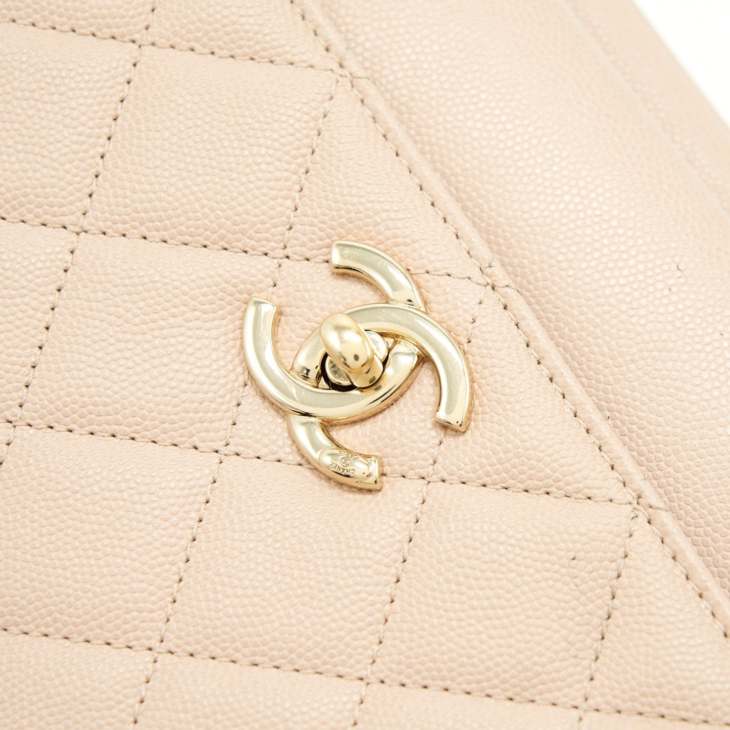 Chanel Business Affinity Flap Bag Quilted Caviar Medium Beige