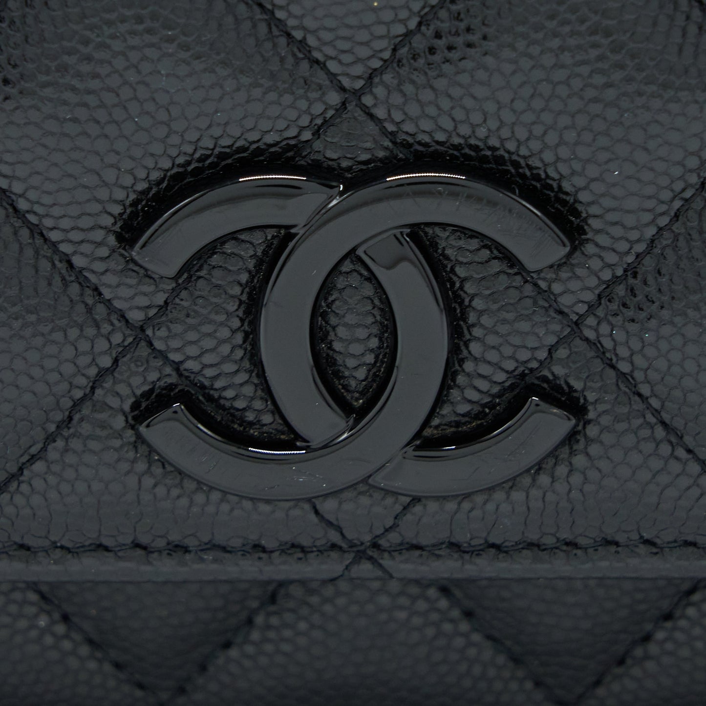 Chanel Quilted Wallet On Chain Caviar So Black