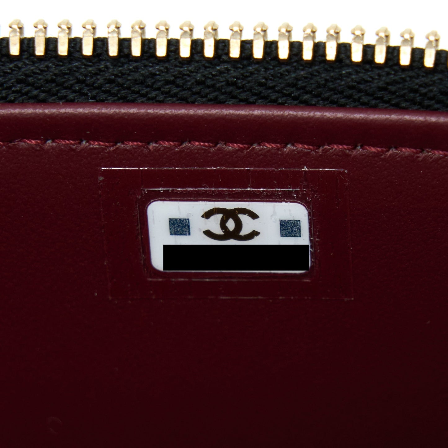 Chanel Long Vanity With Detailed Chain Lambskin Black GHW