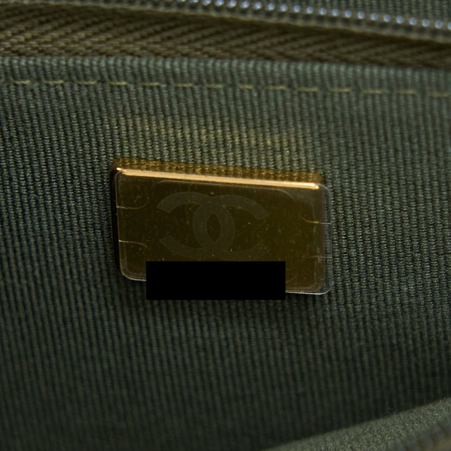 Chanel 22K Wallet On Chain Caviar Dark Green LGHW (Microchip)