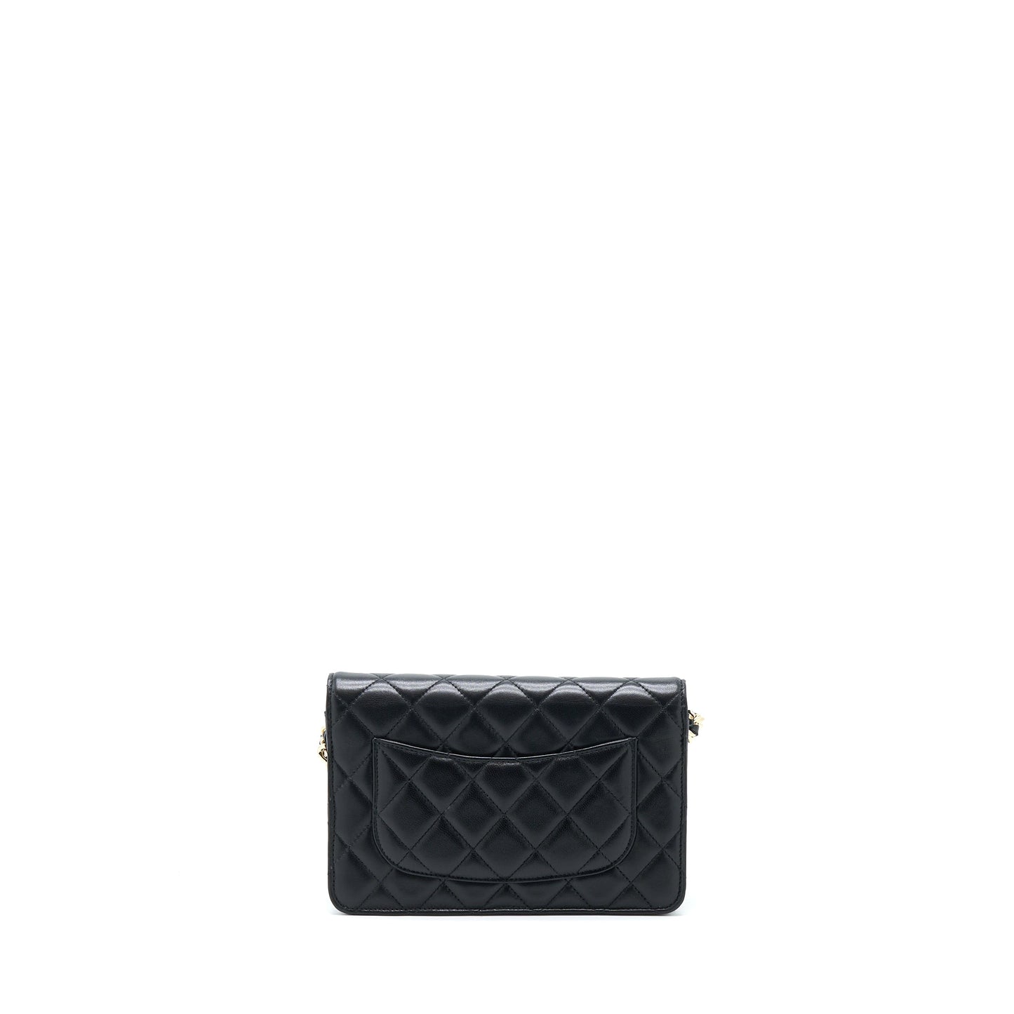 Chanel Coco Charm Wallet On Chain Lambskin Black LGHW