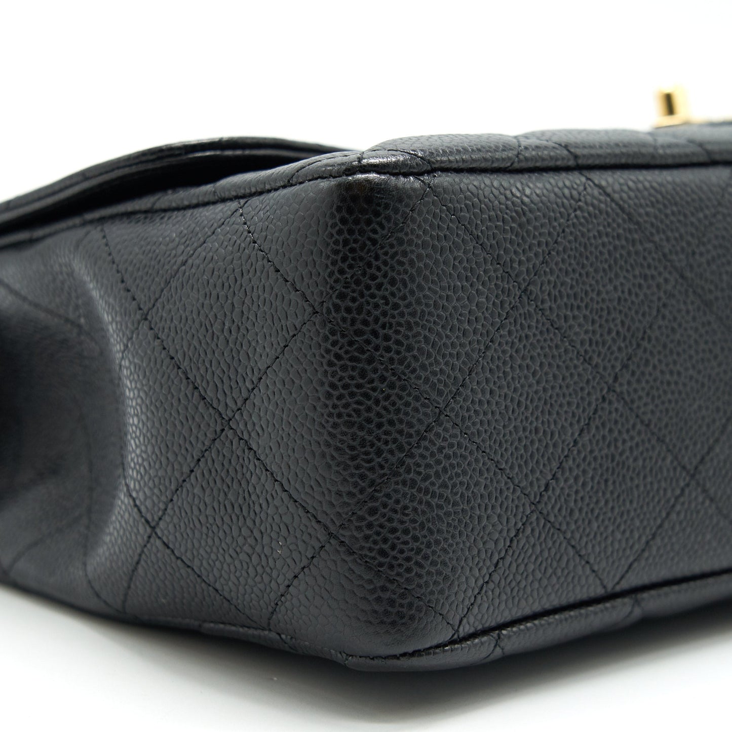 CHANEL CLASSIC JUMBO SINGLE FLAP BAG BLACK CAVIER GHW