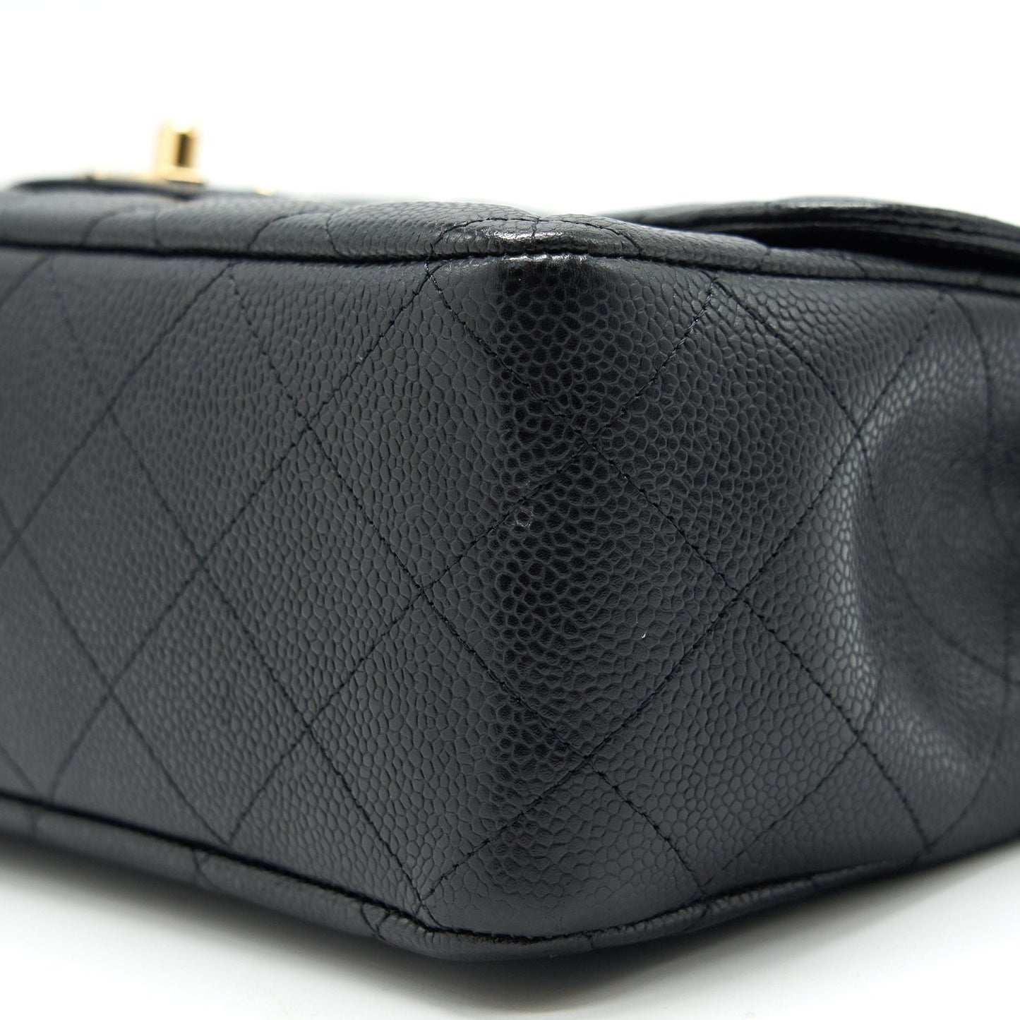 CHANEL CLASSIC JUMBO SINGLE FLAP BAG BLACK CAVIER GHW