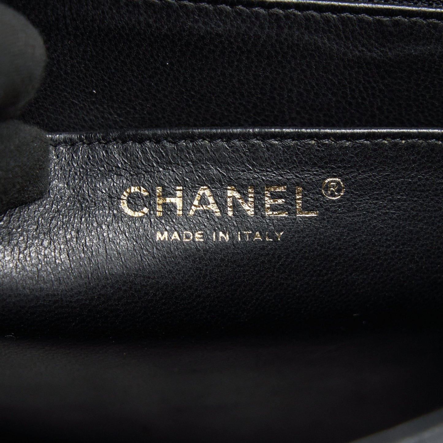 CHANEL CLASSIC JUMBO SINGLE FLAP BAG BLACK CAVIER GHW