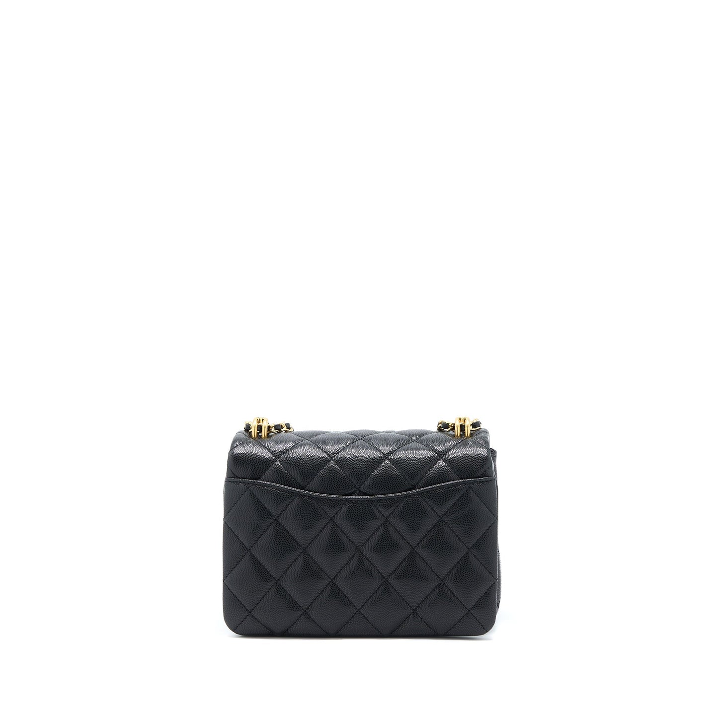 Chanel 22K Coco First Flap Bag Grained Calfskin Black GHW (Microchip)