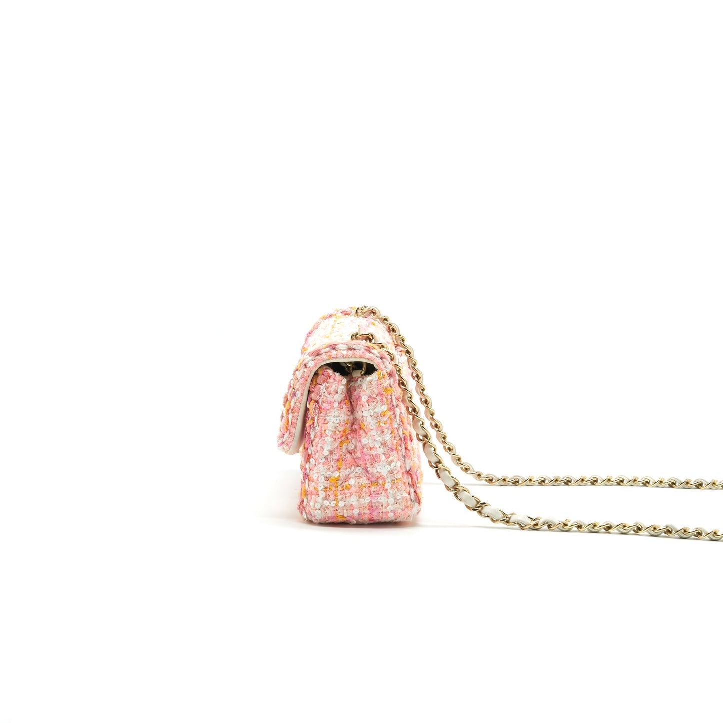 Chanel Tweeds and Fabric Mini Flap Bag Pink