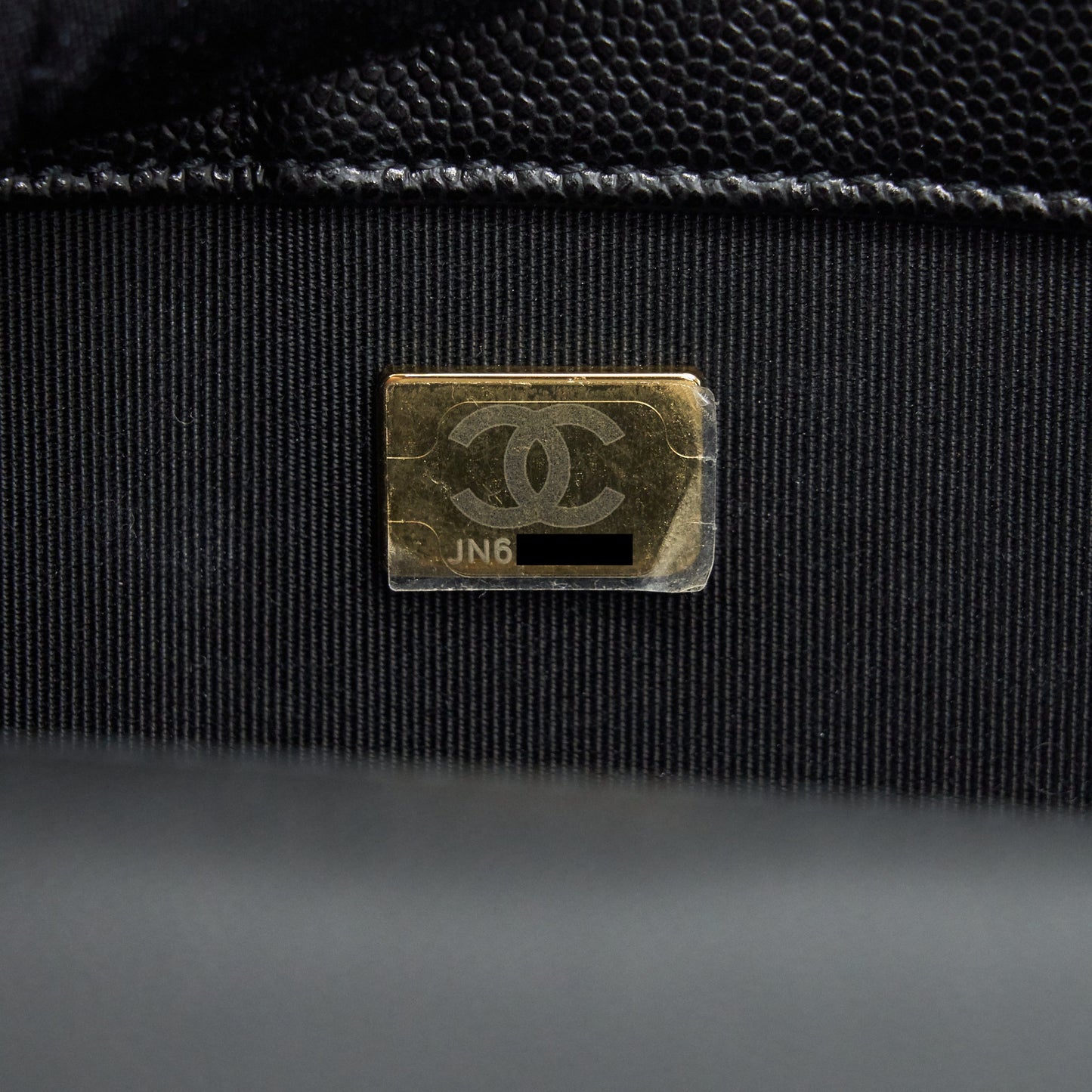 Chanel Small Boy Bag Caviar Black brushed GHW Year 2021 (microchip serial