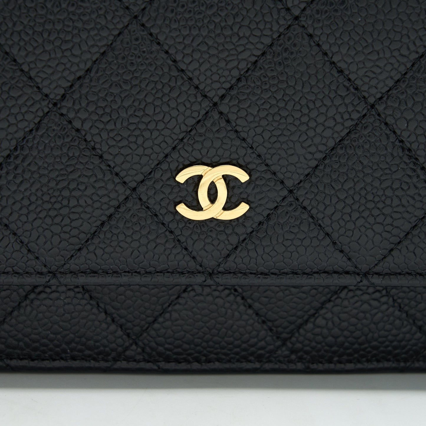 Chanel Caviar Wallet On Chain Black GHW