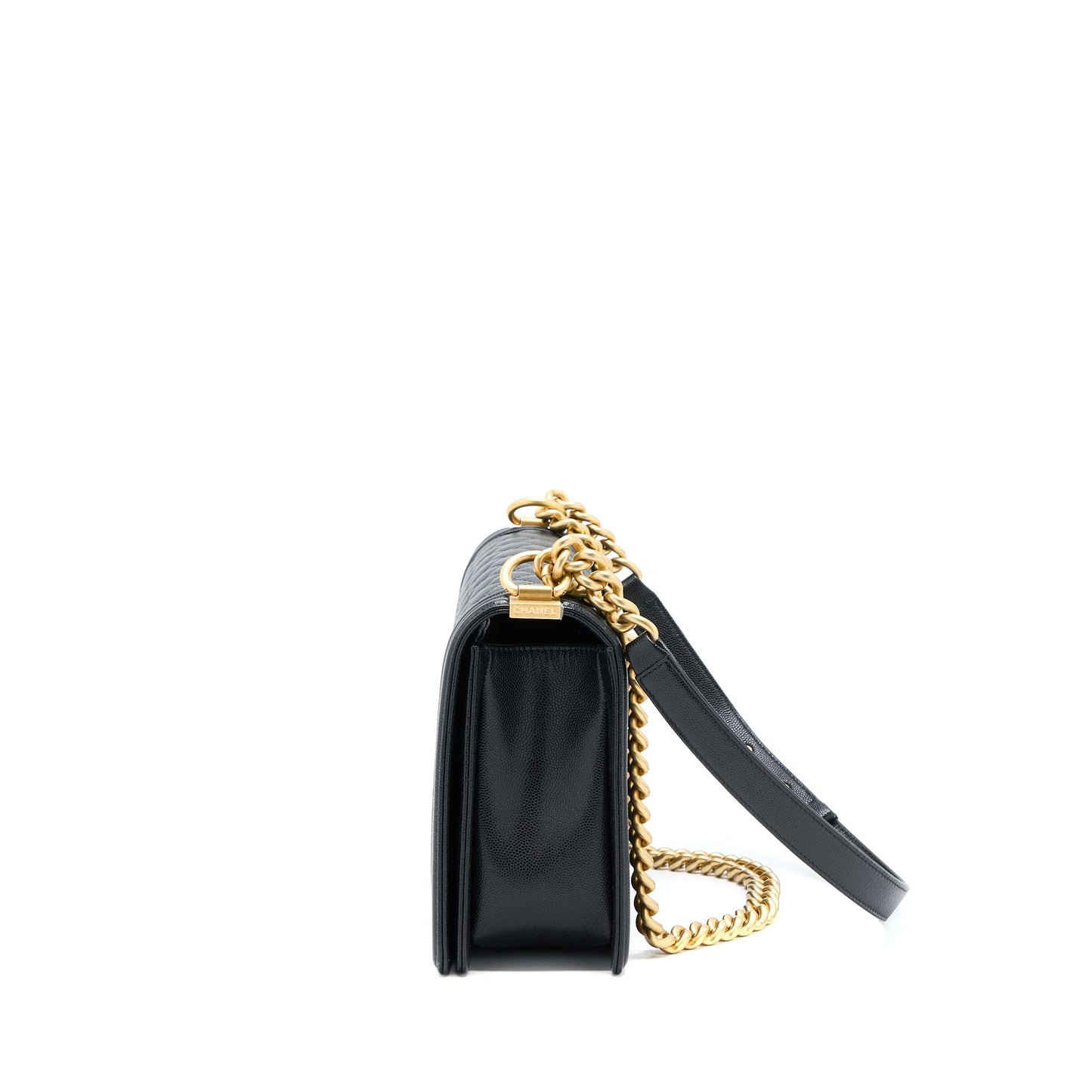 Chanel Boy Bag 28cm Caviar Black Brushed GHW