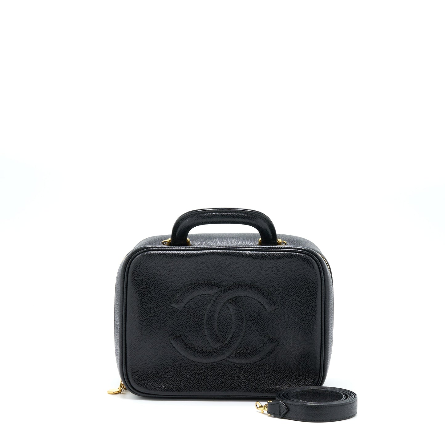 Chanel Vintage CC Logo Vanity Caviar Black GHW