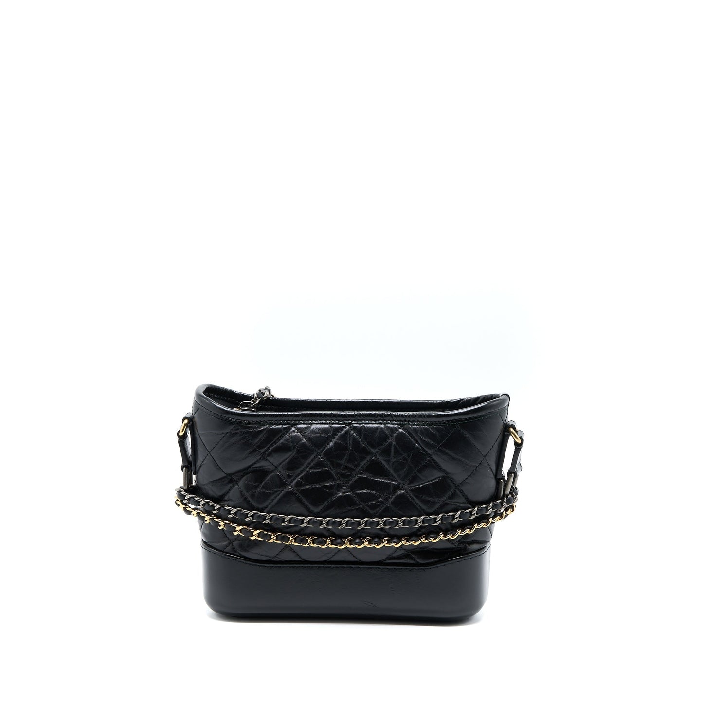 Chanel Small Gabrielle Hobo Bag Calfskin Black Multicolour Hardware