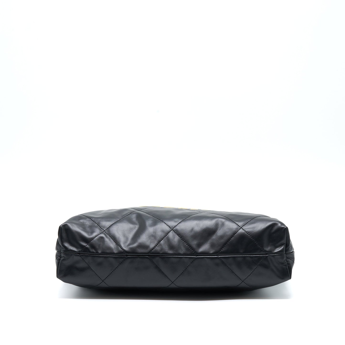 Chanel 22 Bag Medium Shiny Calfskin Black GHW (Microchip)