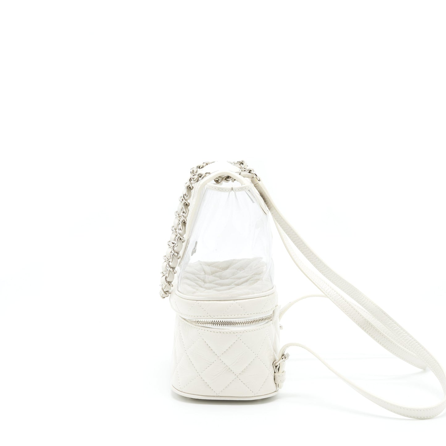 Chanel PVC Aquarium Backpack Aged Calfskin White SHW
