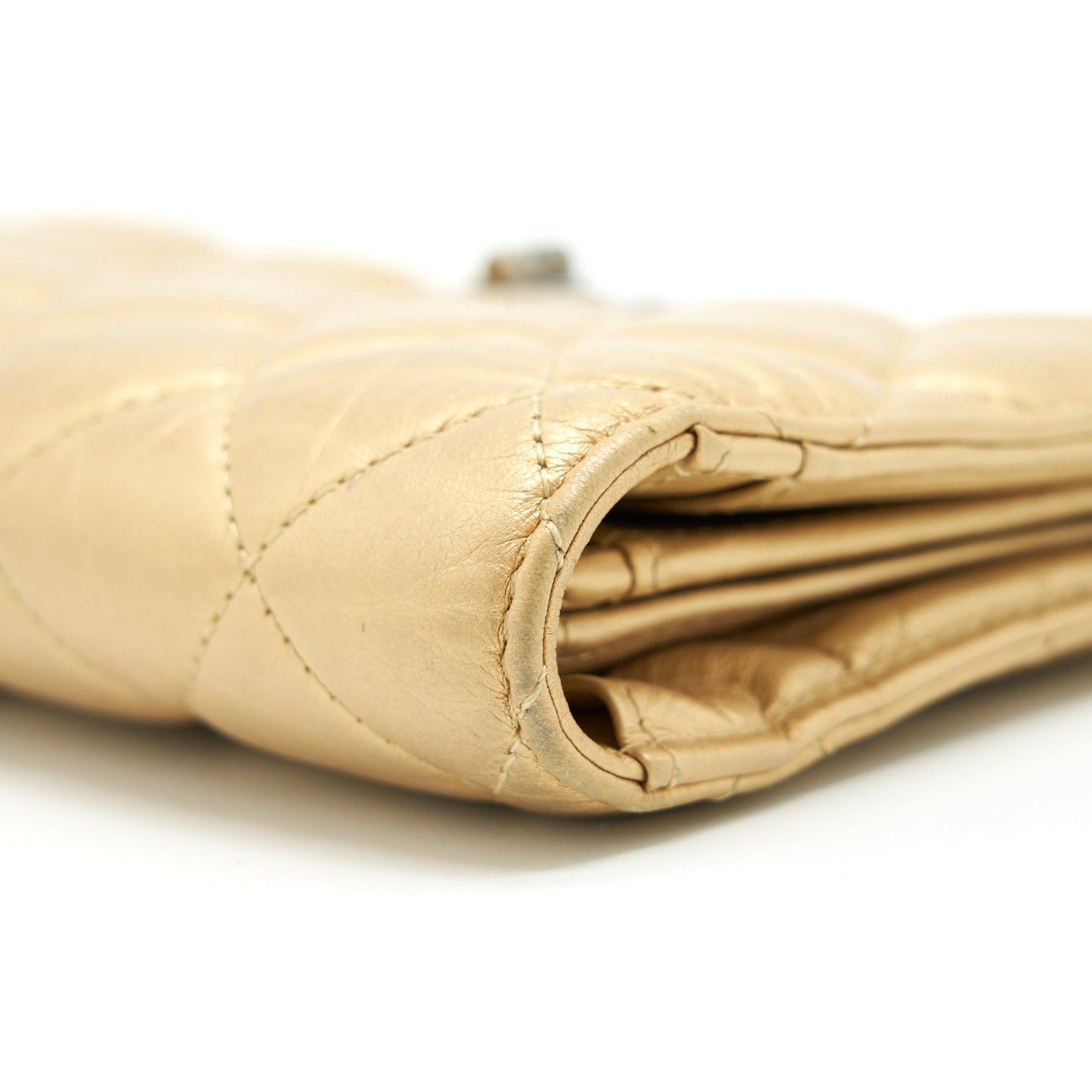 Chanel Quilted 2.55 Wallet Calfskin Gold Ruthenium Sliver Hardware