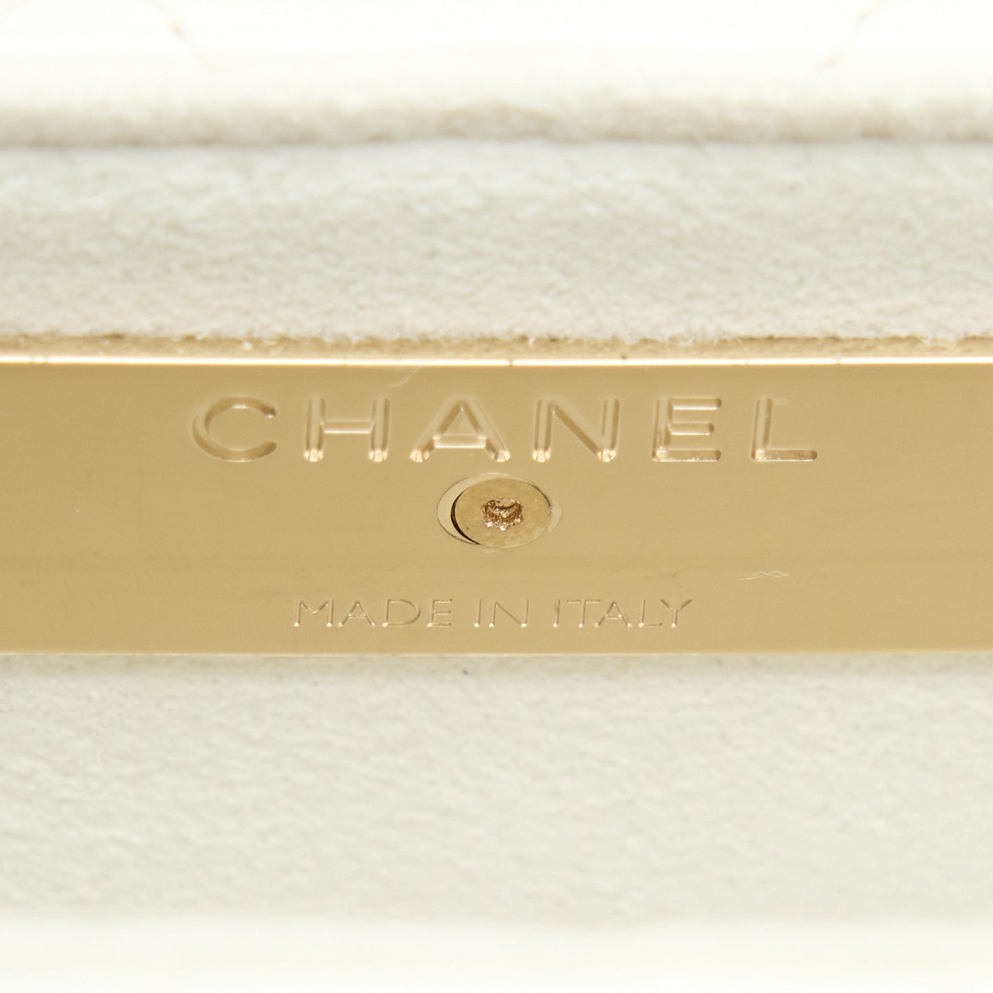 Chanel Rectangular Mini Flap Phone Case Bag Quilted Lambskin White LGHW (Microchip)