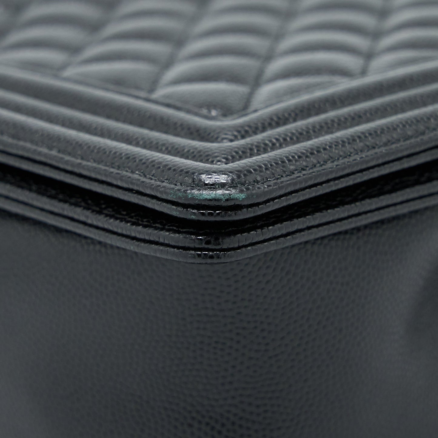 Chanel Boy Bag 28cm Caviar Black Brushed GHW
