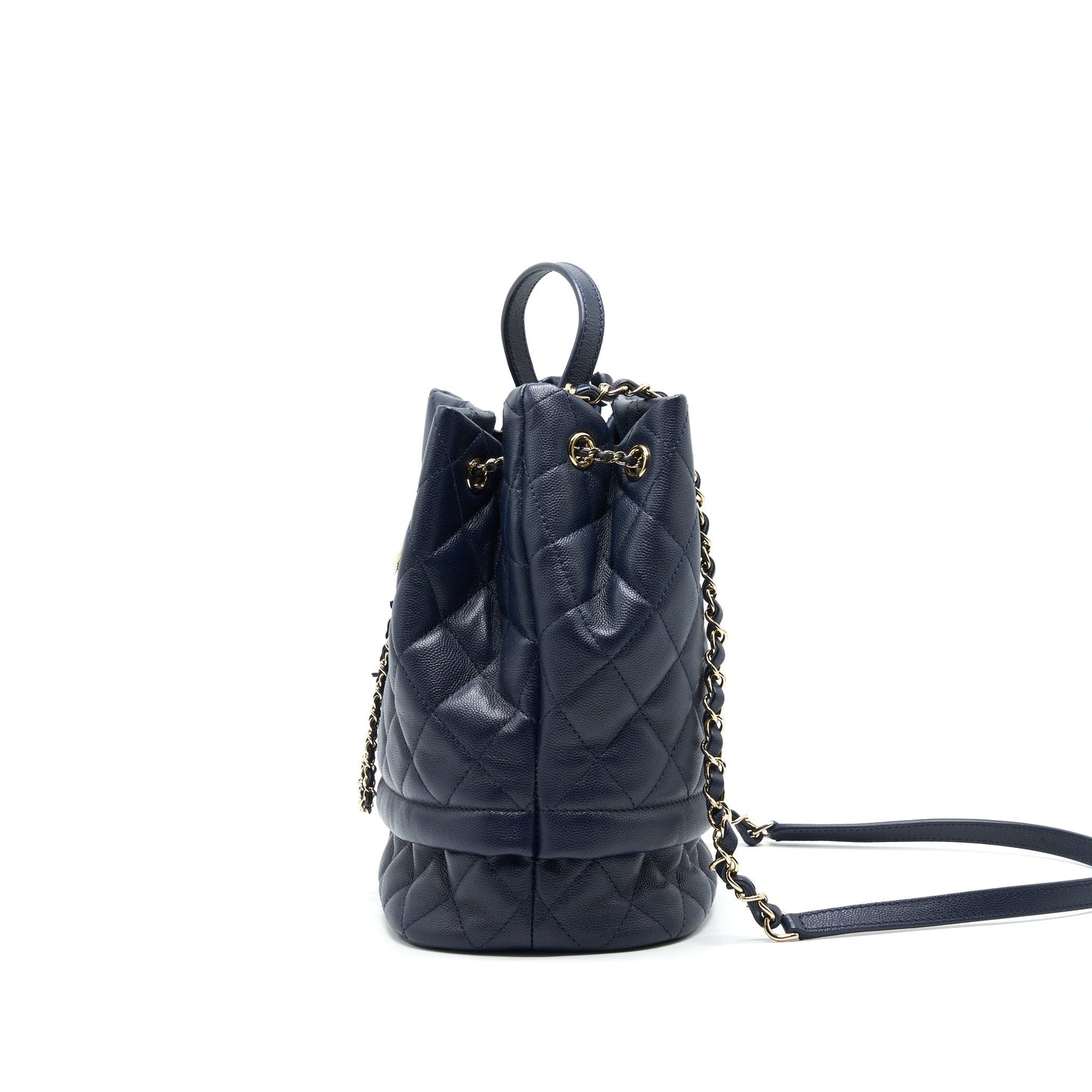 CHANEL BUCKET BAG IN Navy GHW