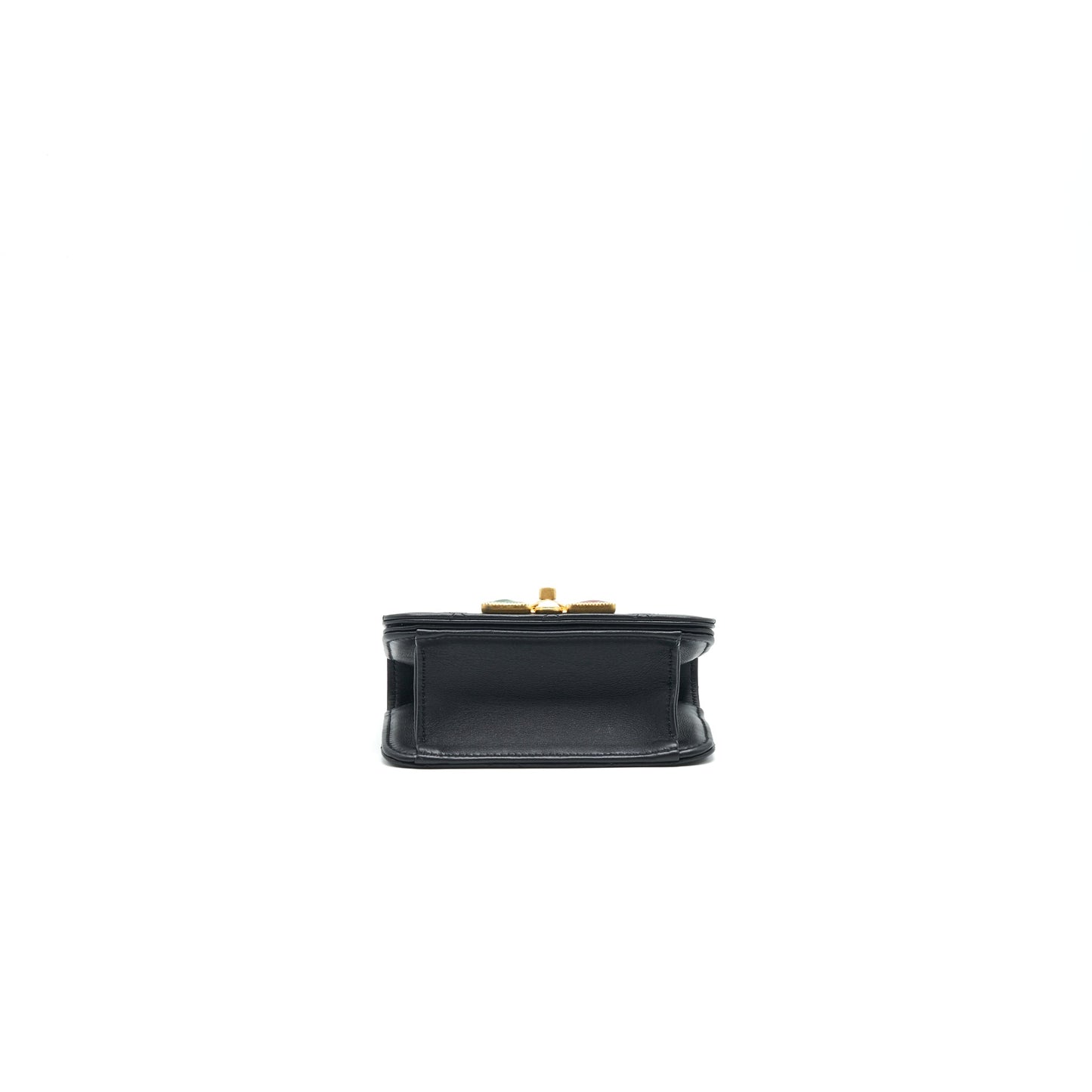 Chanel Small Flap Bag with Calfskin, Pearl , Resin Black GHW