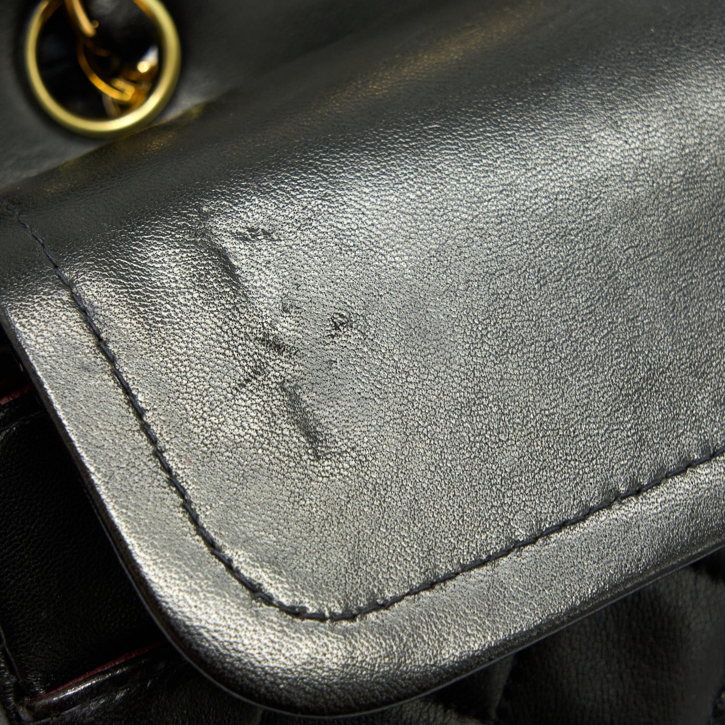 Chanel Vintage Classic Double Flap Bag Lambskin Black GHW