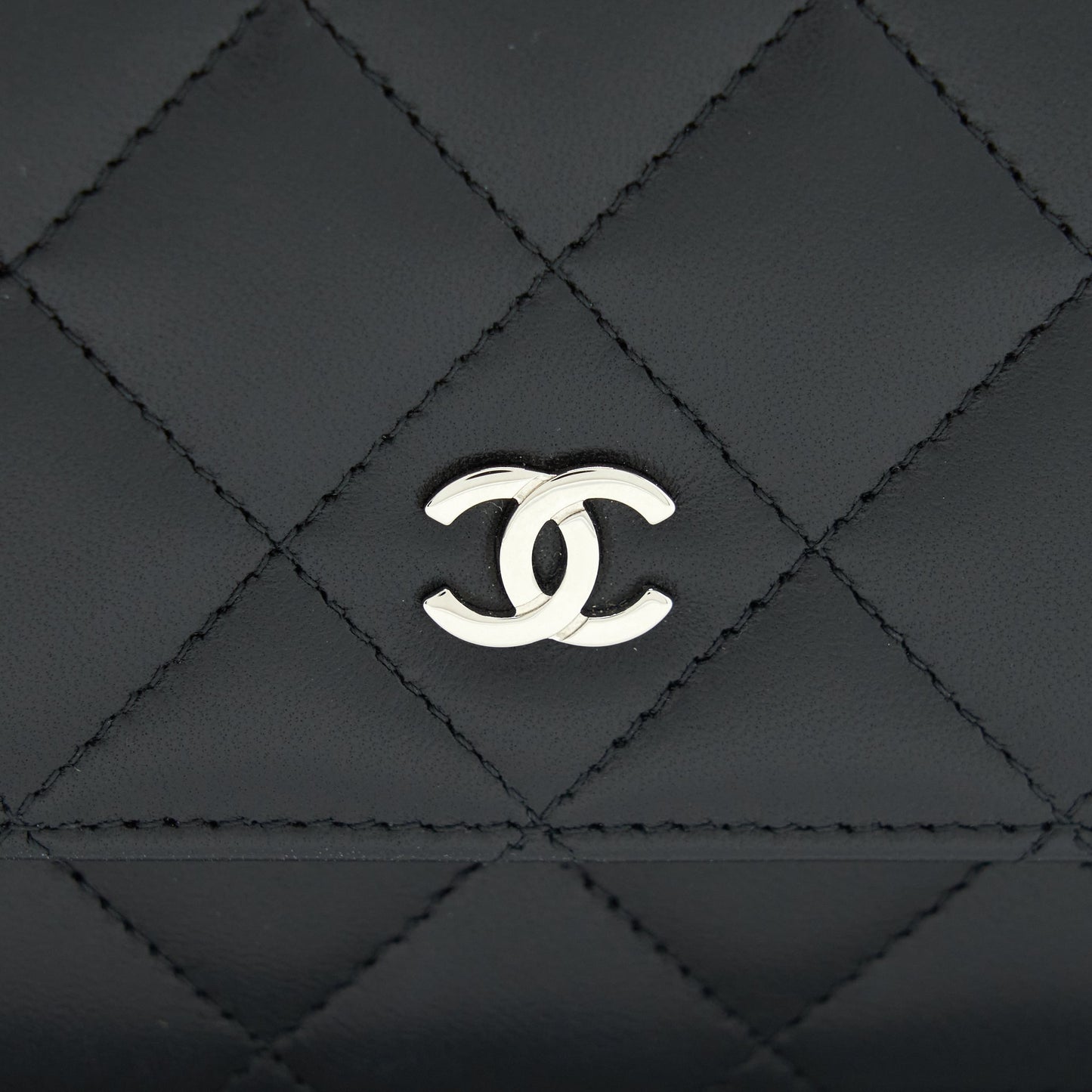 Chanel Classic Wallet On Chain Lambskin Black SHW