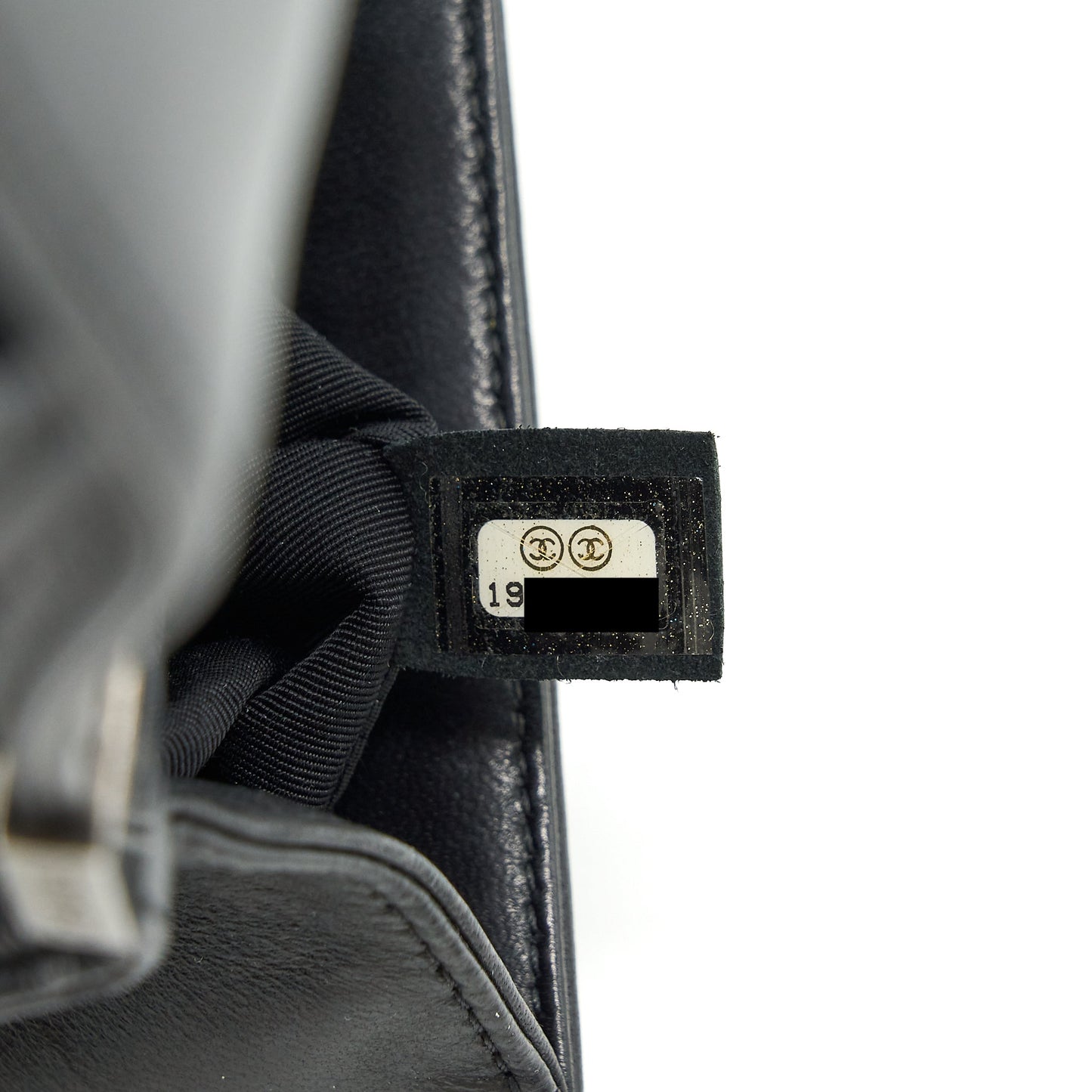 Chanel Small Boy With Crystals Lambskin Black Ruthenium Hardware
