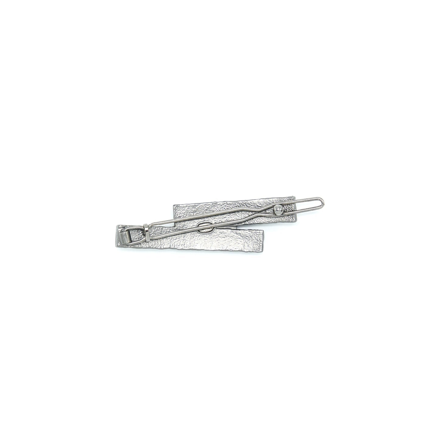 Chanel 31 Cambon Barrette Hair Clip In Silver Plated Metal