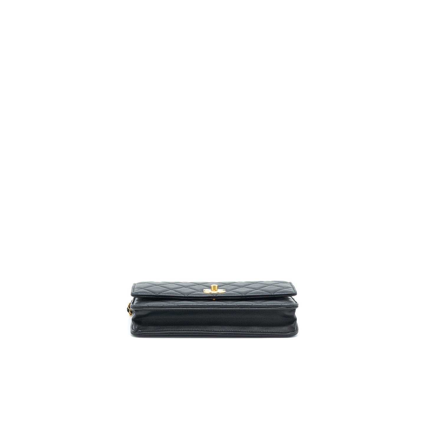 Chanel 22C Pearl Crush Wallet On Chain Black GHW (Microchip)