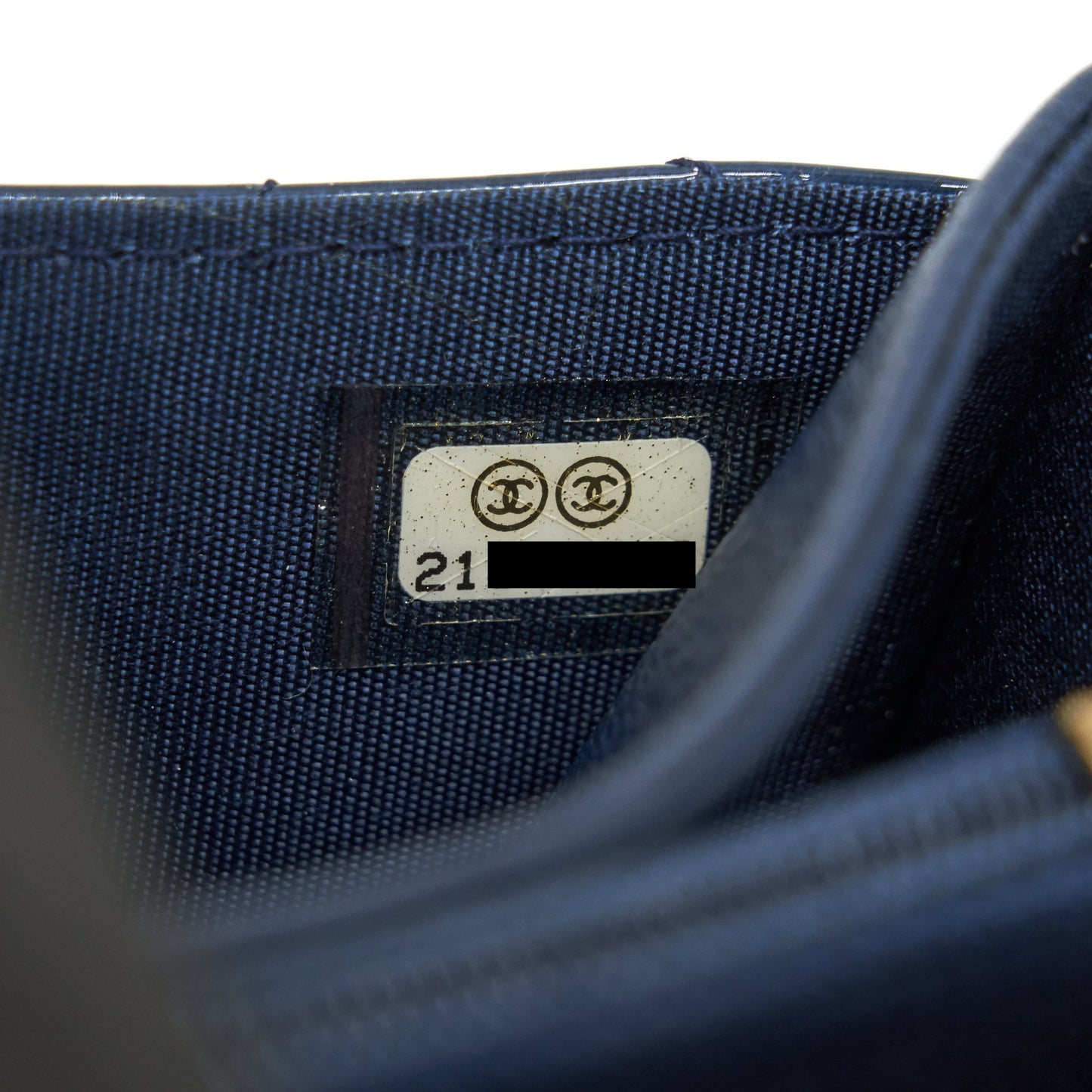 Chanel Patent Leather flap Wallet Navy