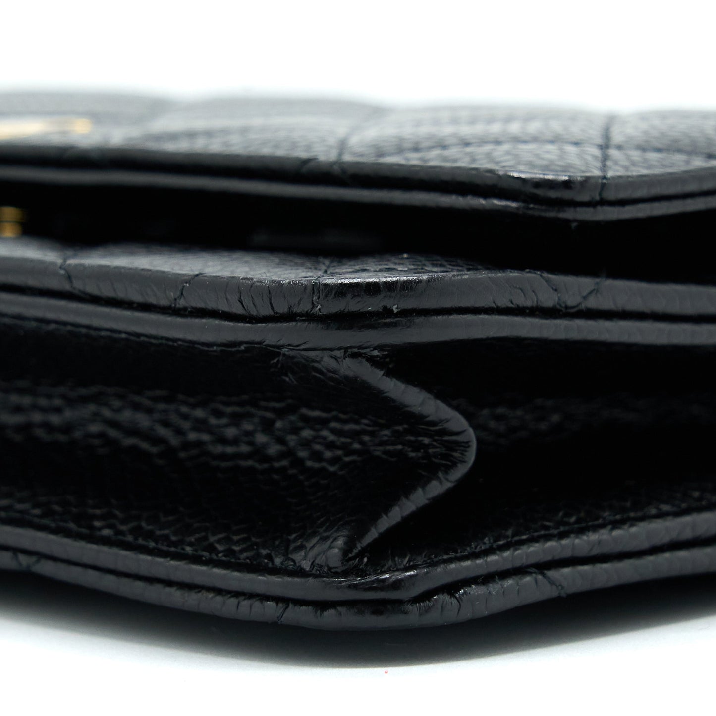 Chanel Classic Wallet On Chain Caviar Black GHW (Microchip)