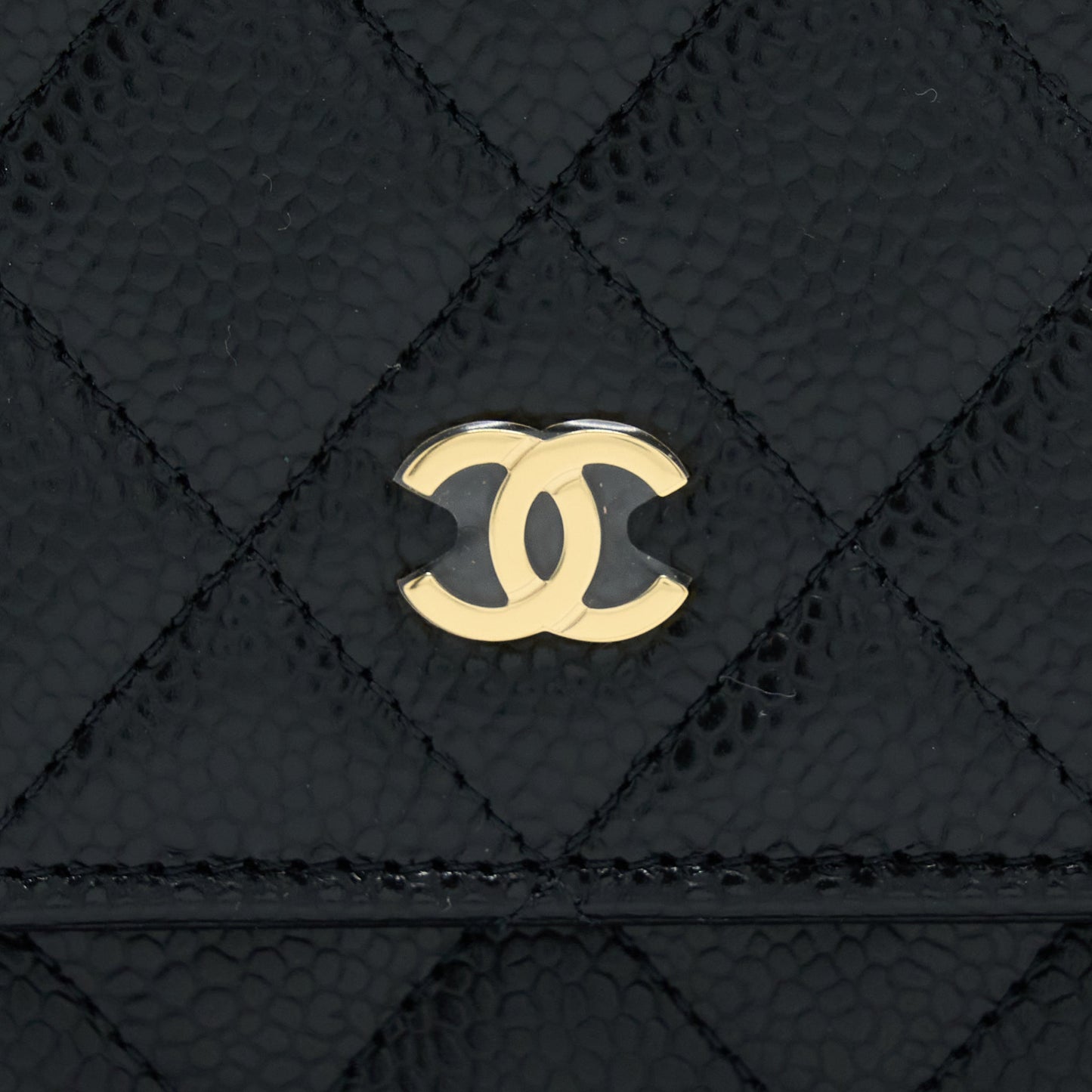 Chanel Classic Wallet On Chain Caviar Black GHW (Microchip)
