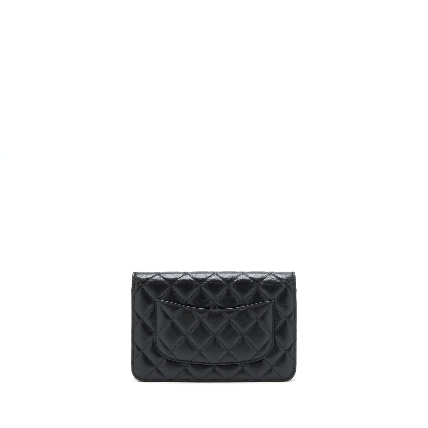 Chanel Reissue Wallet On Chain Aged Calfskin Black with Black Hardware