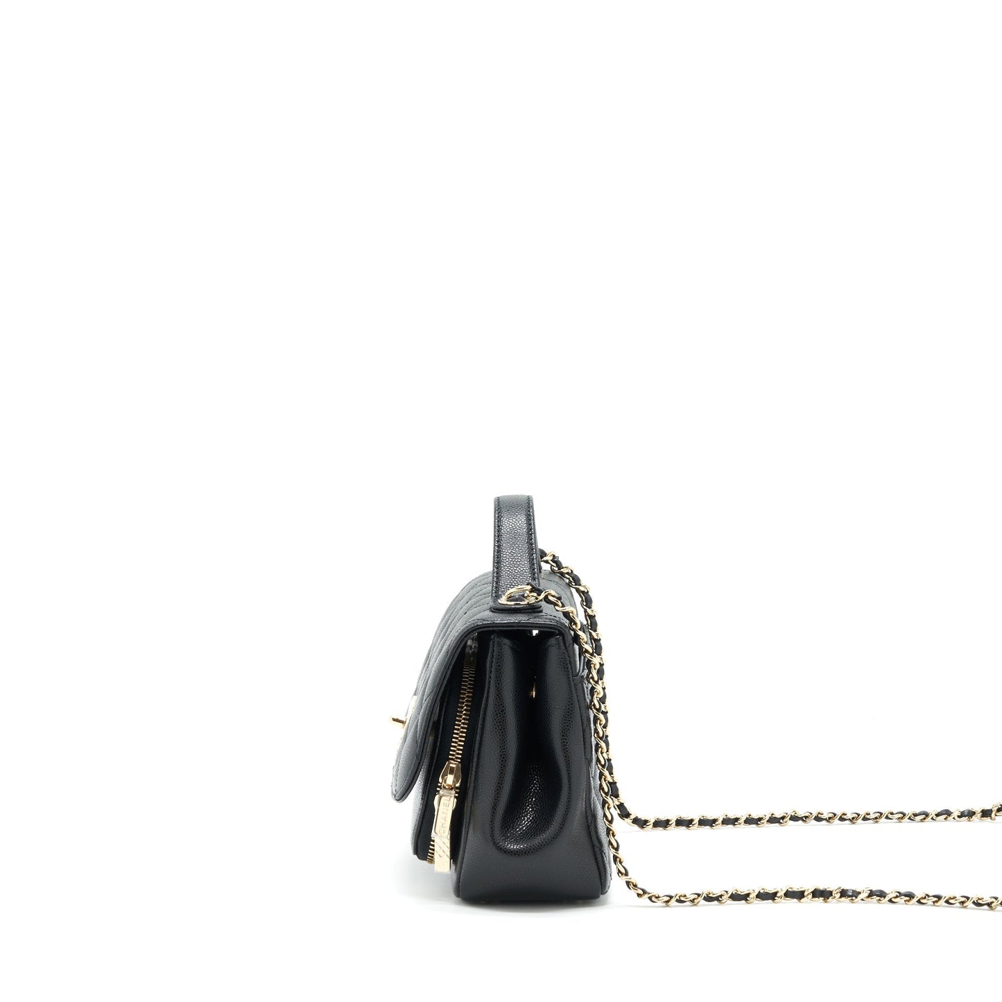 Chanel 22P Small Business Affinity Grained Calfskin Black LGHW (Microchip)