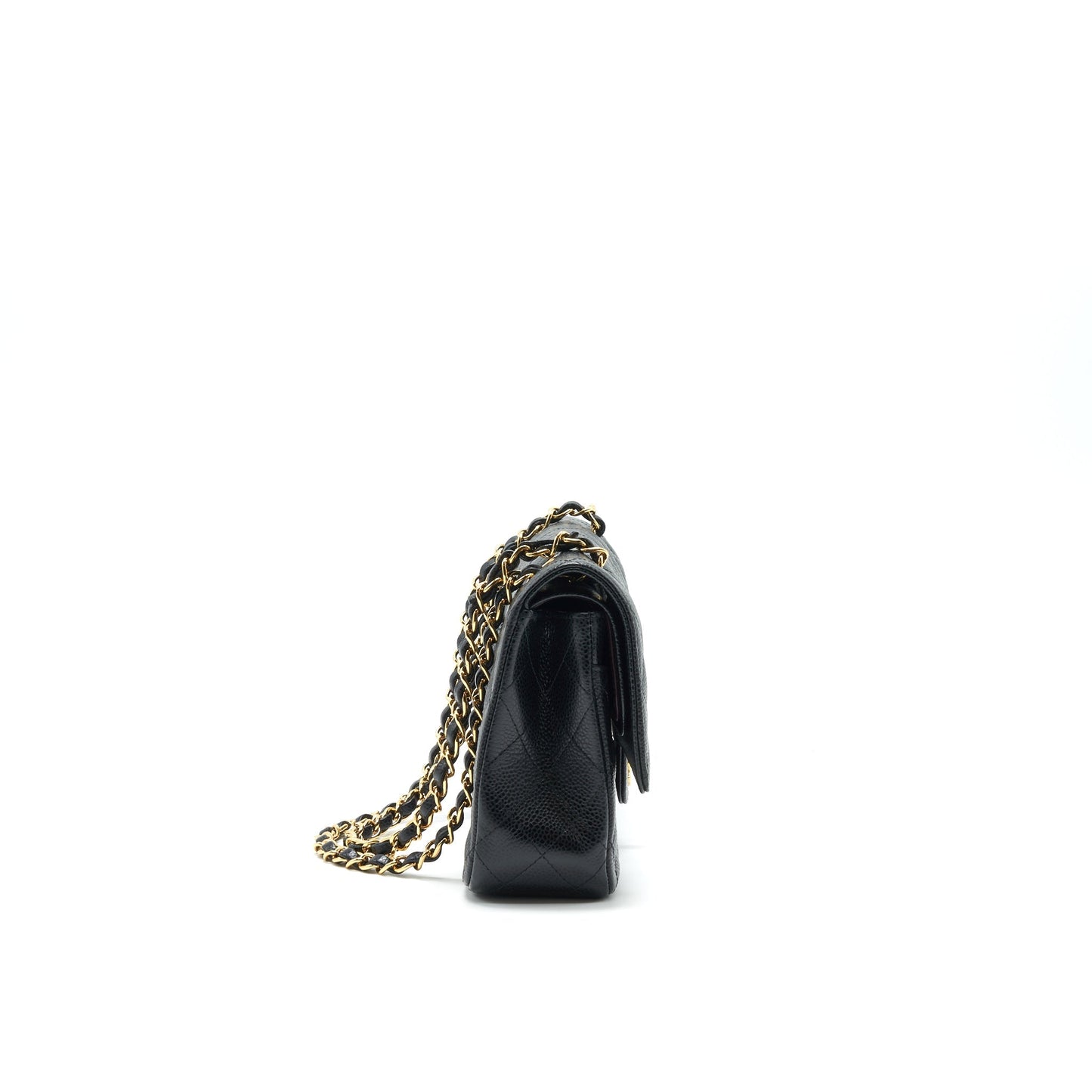 Chanel medium Classic double flap Bag Caviar black GHW serial 25