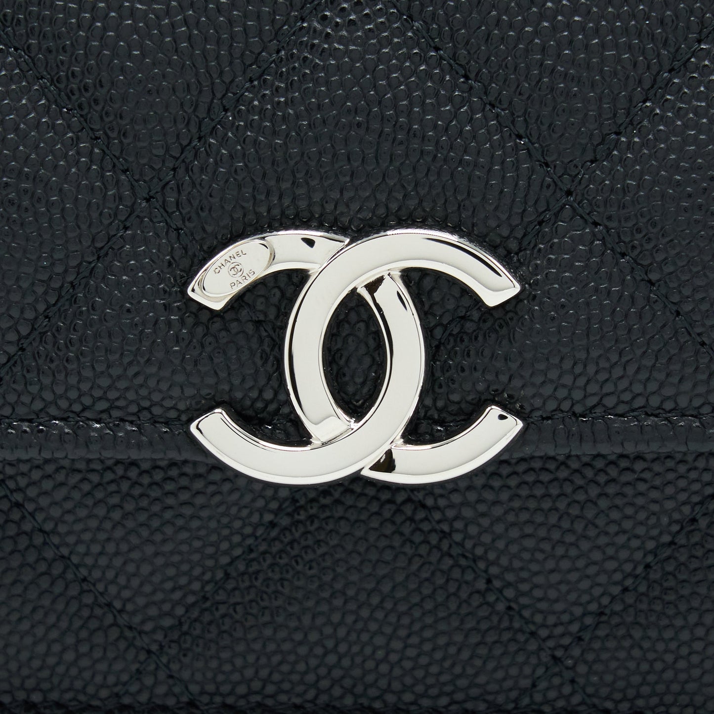 Chanel Clutch With Chain Caviar Black SHW