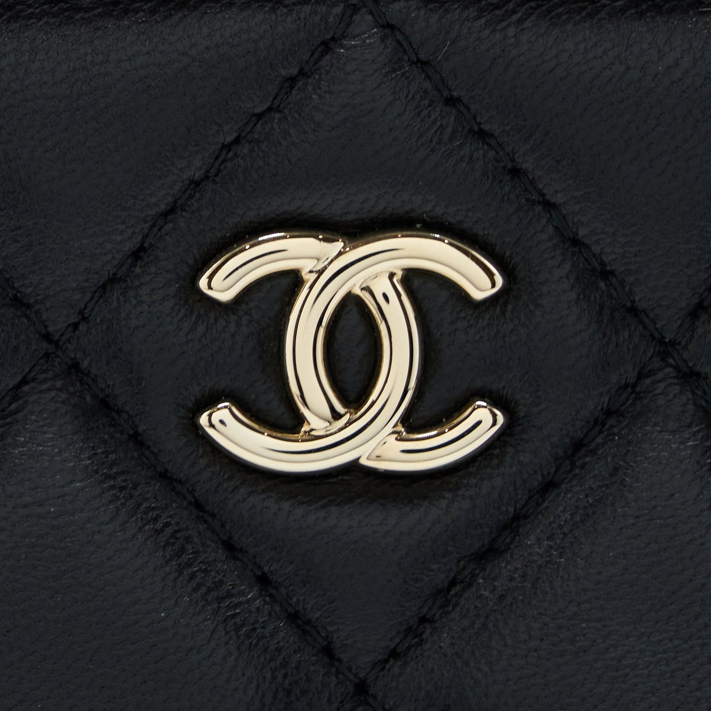 Chanel O Case Pouch Lambskin Black LGHW