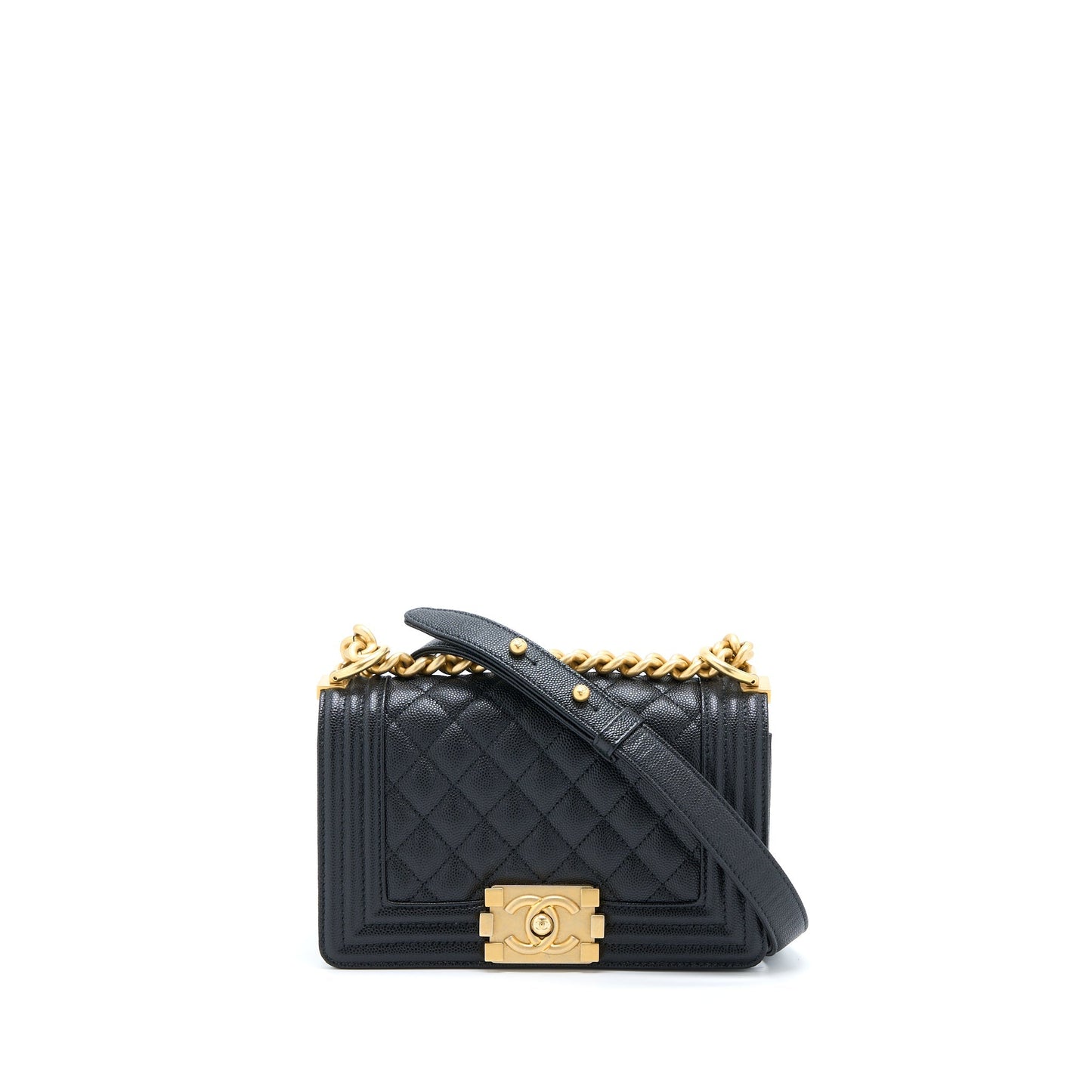 Chanel Small Boy Bag Caviar Black GHW