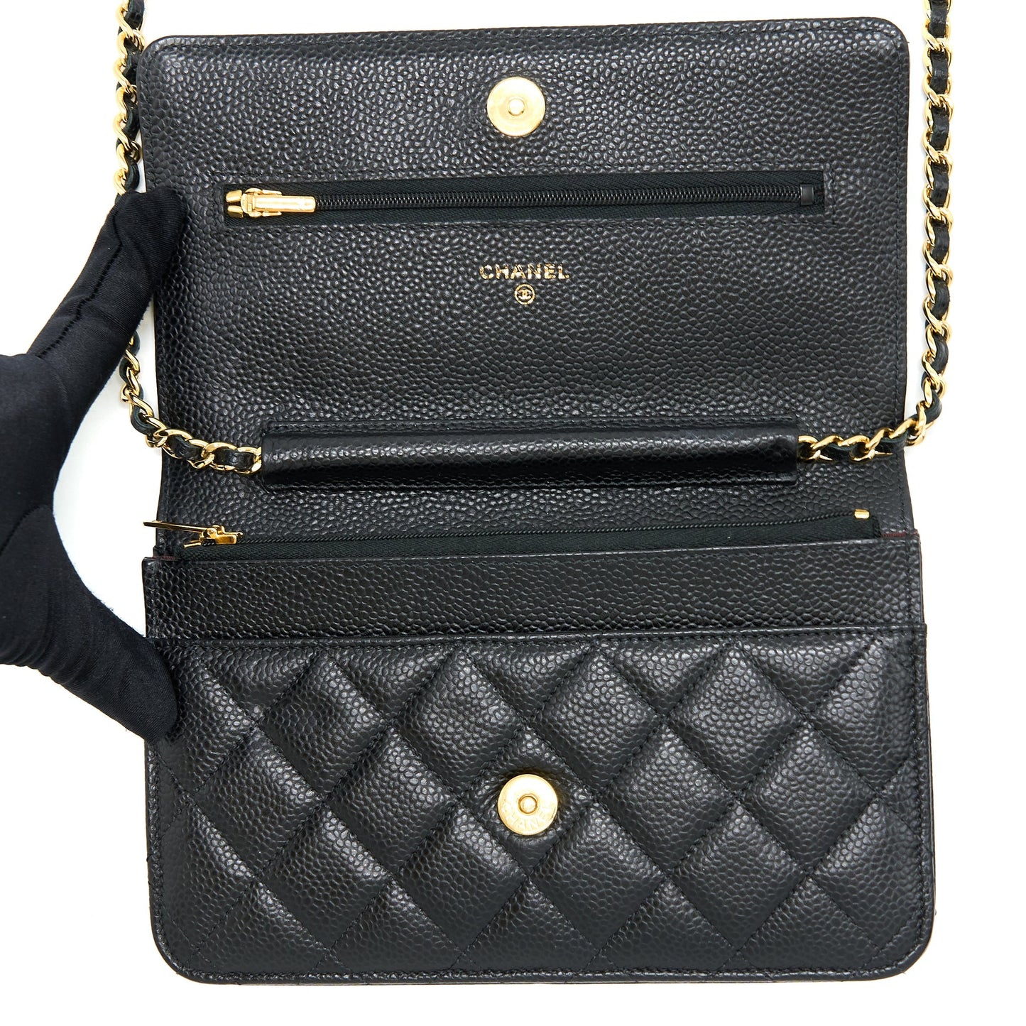 Chanel Classic Wallet On Chain Caviar Black GHW