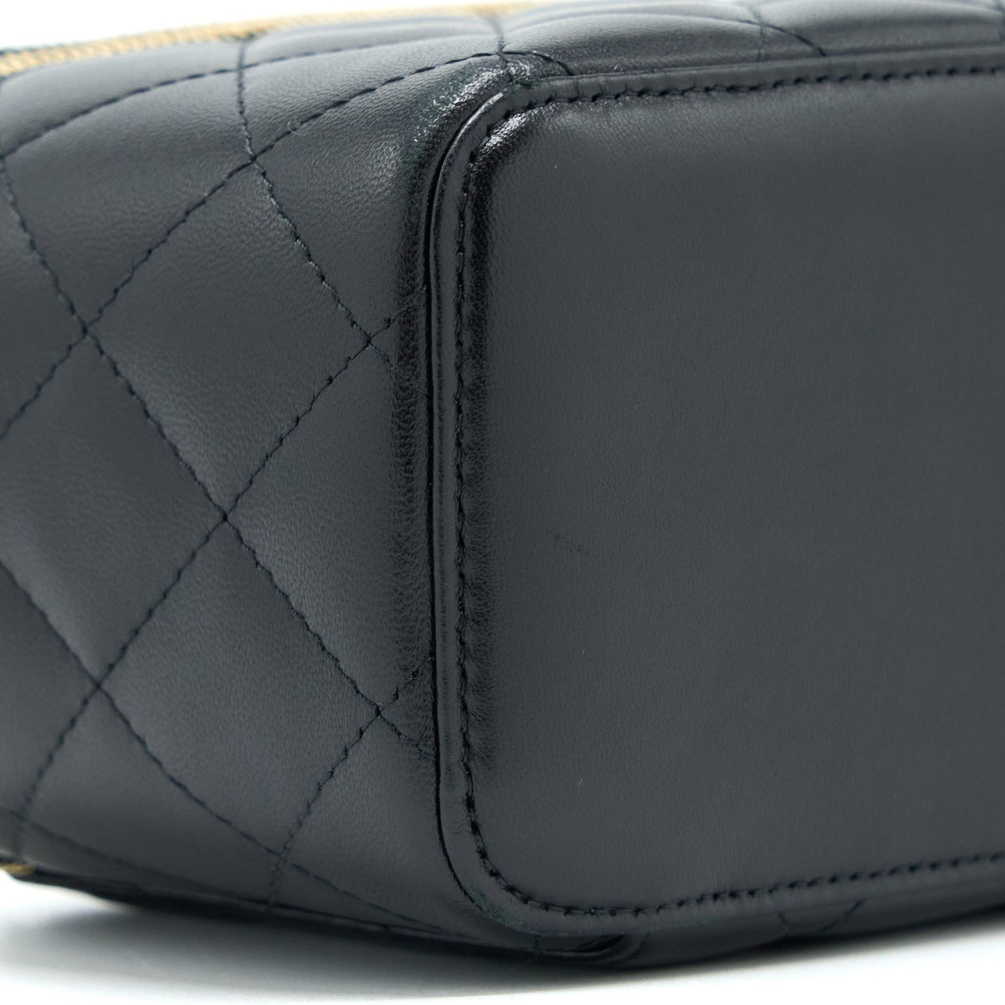 Chanel Long Vanity With Chain Lambskin Black LGHW